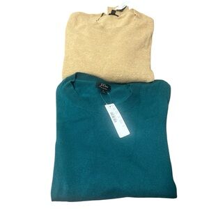 NWT TWO J. Crew Women’s Cashmere Sweaters Size Medium HOLES IN SWEATERS